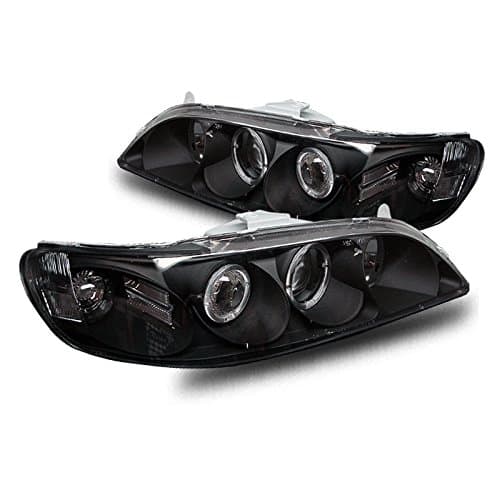 Compatible With 98-02 Honda Accord G2 LED Angel Eyes Halo Black Projector Headlights