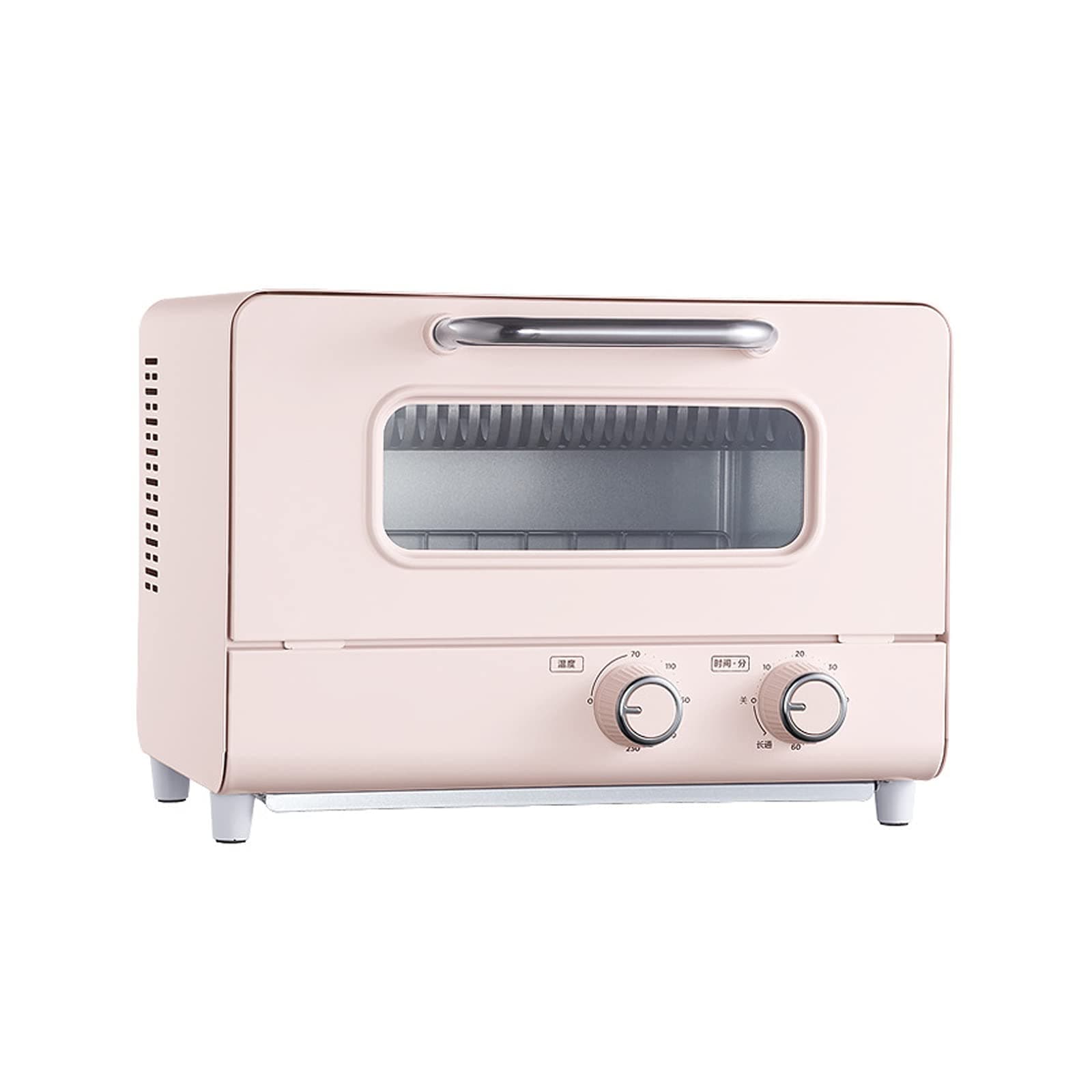 PanHuiWen Mini Oven-countertop Electric Oven Retro Look 12l Toaster Oven Quartz Heating Tube 800watts 60 Min Timer
