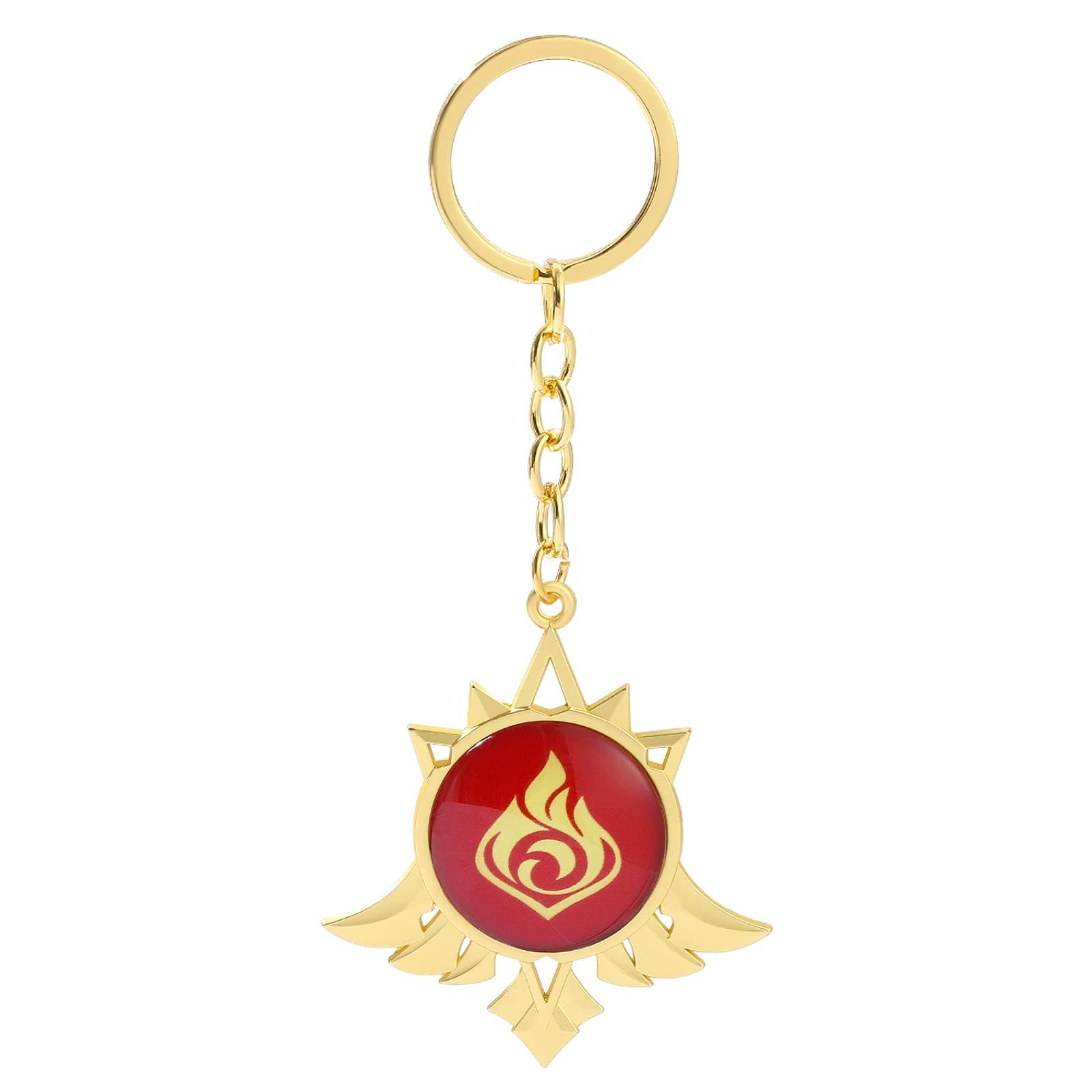 feimeng jewelry Luminous Vision Keychain, Gold Game Figure Key Chain Pendant Keyring Accessories Cosplay Gifts