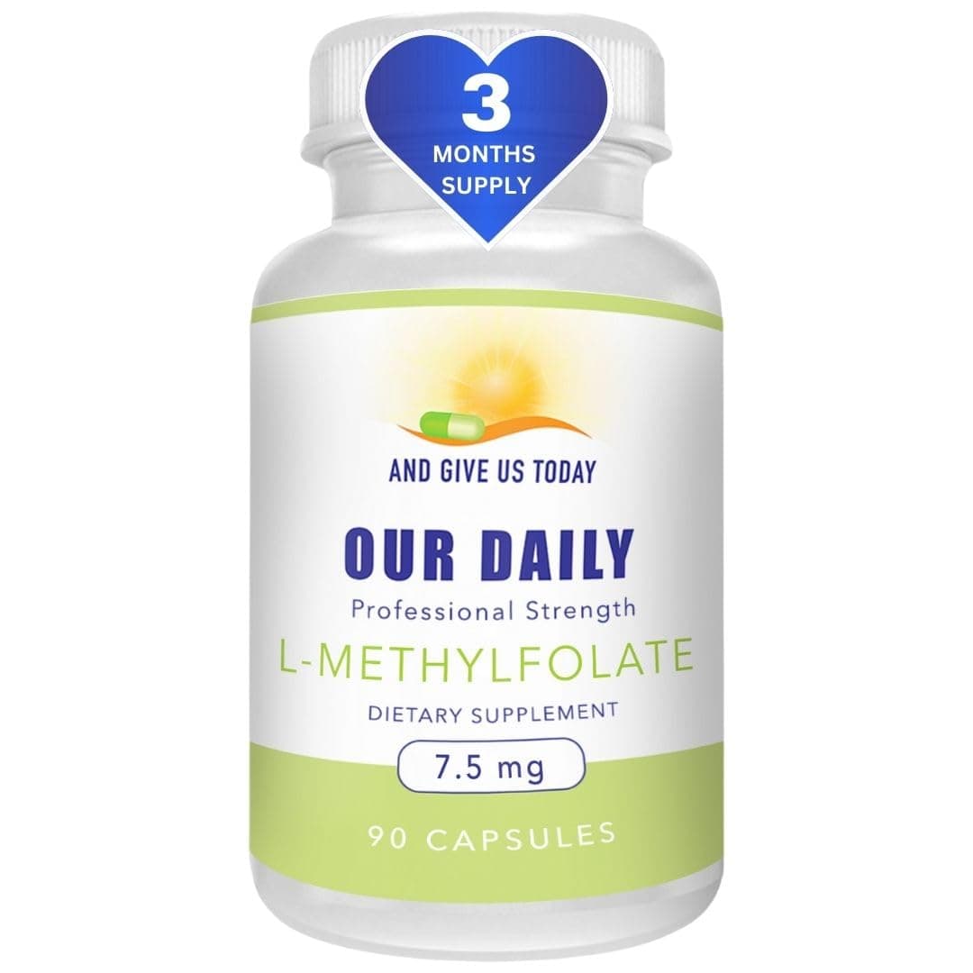 Our Daily Vites L-Methylfolate 7.5mg/7500mcg ā Active 5-MTHF Folate Supplement ā High Potency Methyl Folate ā Supports Energy & Overall Wellness ā Vegan, Non-GMO Capsules ā 90 Servings