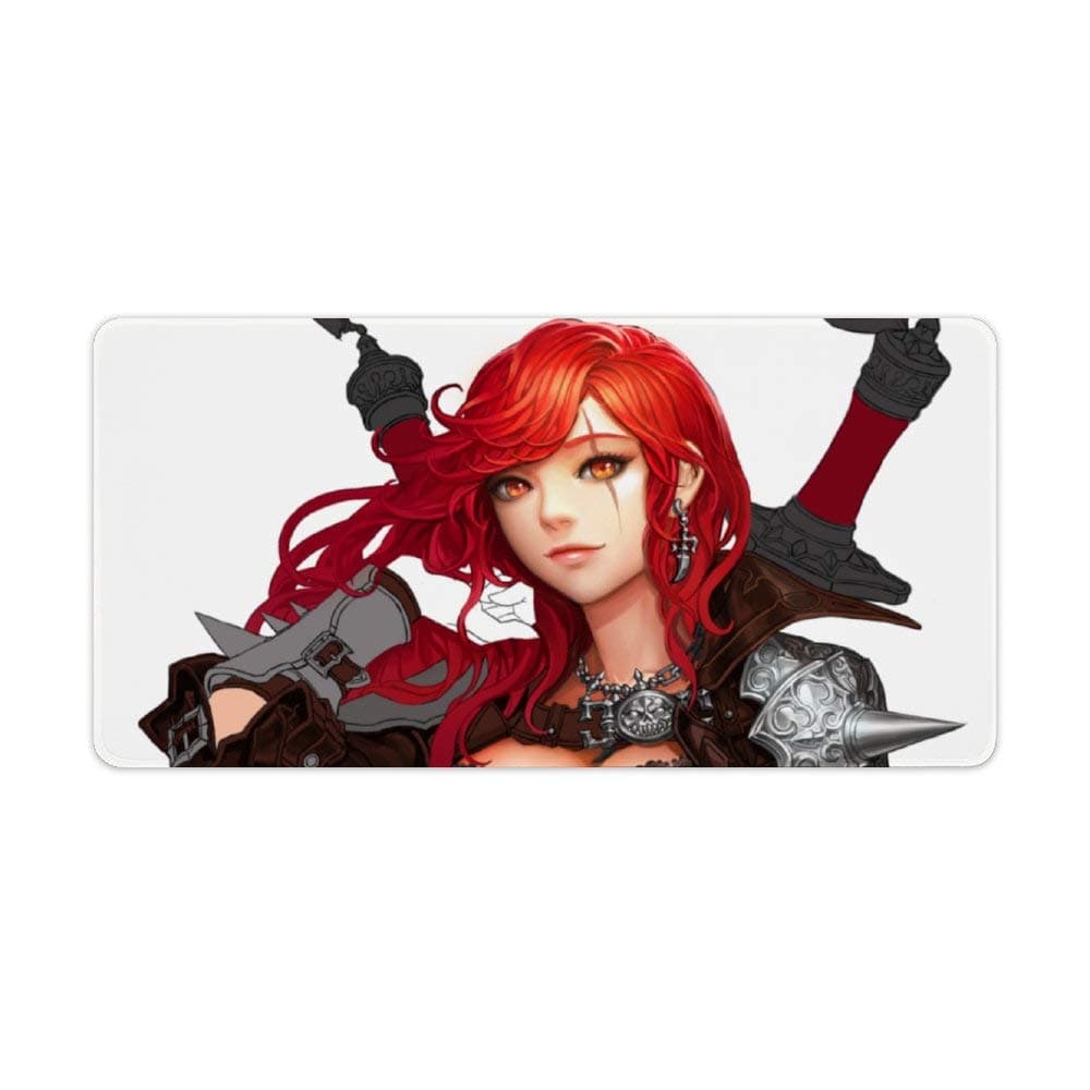 Mouse pad,Compatible League of Legends,Katarina (20),Large Gaming Mouse Mat,Desk Mat,Waterproof Anti-Dirty Skid Proof Stitched Edges Mousepad,Perfect for Laptop,60x30cm,24x12 inch