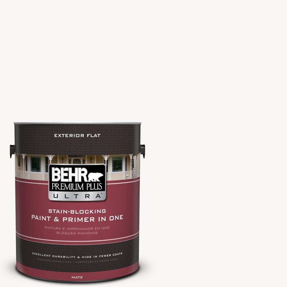 BEHR Premium Plus Ultra 1-gal. #UL260-14 Ultra Pure White Flat Exterior Paint