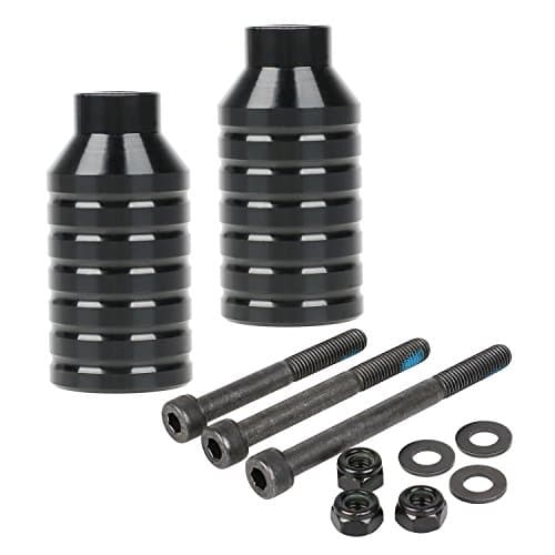 Kutrick Pro Scooter Pegs Set with Axle Hardware 2.5", 3.0",3.5" for Freestyle Scooter Grinds (Black Pegs)