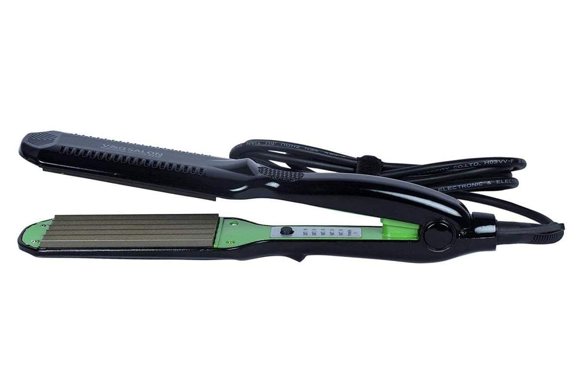 Lamra V&G Professional Vgp-8270 65 Watts Instant Heat Flat Iron Hair Crimper - Black