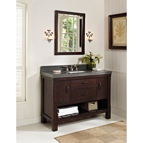 Fairmont Designs 48 Inch Napa Open Shelf Vanity - Aged Cabernet