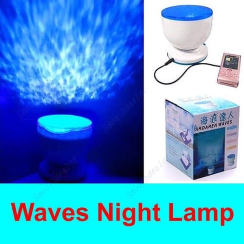 Ocean Daren Waves Night Light Projector Speaker Lamp