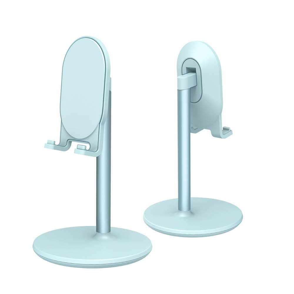 BRIGHT STONE Phone Stand for Desk, Cell Phone Stand Adjustable Desk Phone Holder Tablet Holder Phone Dock (BLUE)