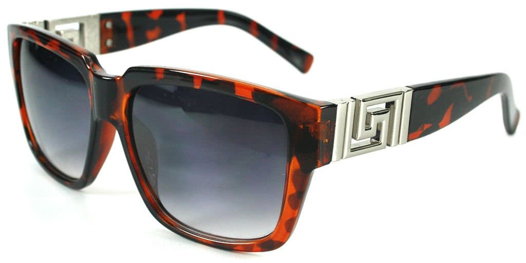 Georgio Caponi Greek Key Classic Square Sunglasses