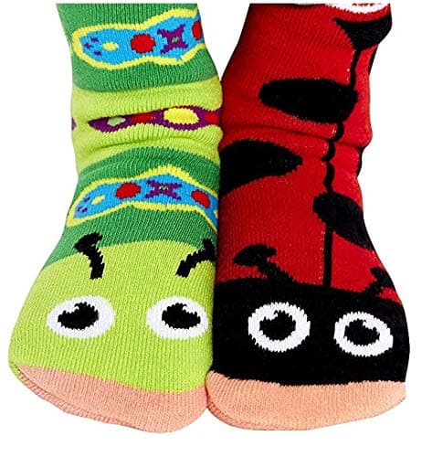 PalsCool Outdoor Mismatched Animals Kids Socks, Durable & Cozy Pairs for Boys and Girls, Funny, Crazy, & Funky, 1 Pair