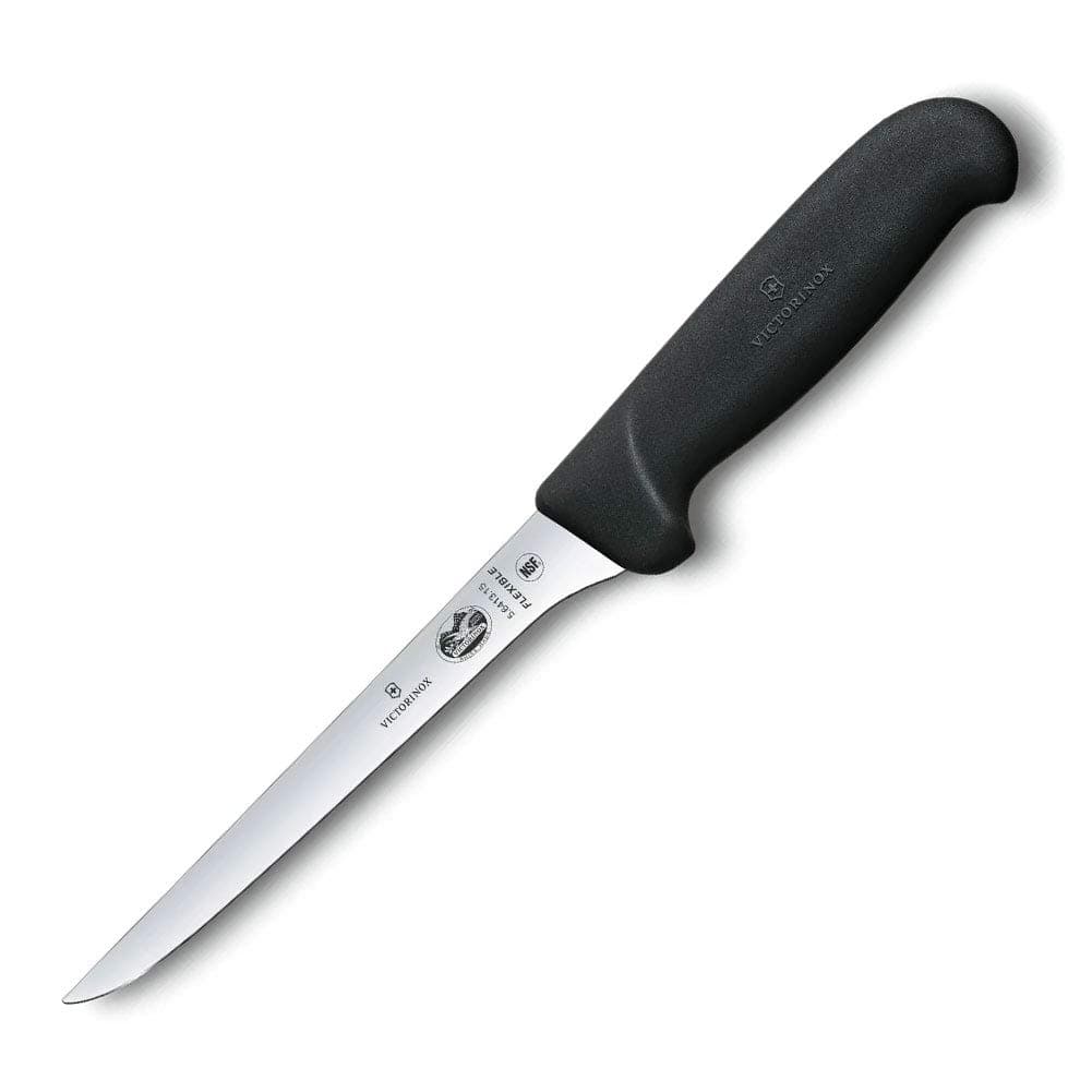 Swiss Army Cutlery Fibrox Pro Boning Knife, Flexible Blade, 6-Inch, Black