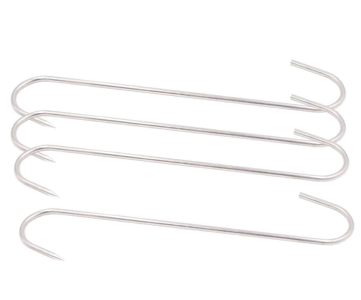 9 Inch S-Hook 4mm Meat Hooks HONSHEN Stainless Steel Meat Processing Butcher Hooks Pot Hooks