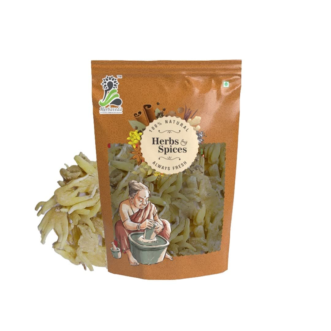 LEANBEING Herbaveda- Salam Panja (Mitha) 25 Grams|Dried Hatta Haddit|Panchaule Dactylorhiza Hatagirea|Salab Panja|Panja Meetha|Lucky Hand Root