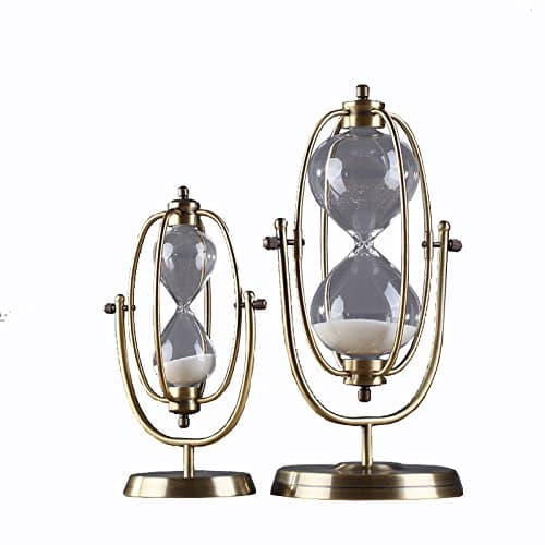 Set of two Metal 360 rotating 30 minutes hour glass sand timer for gift, Home decor