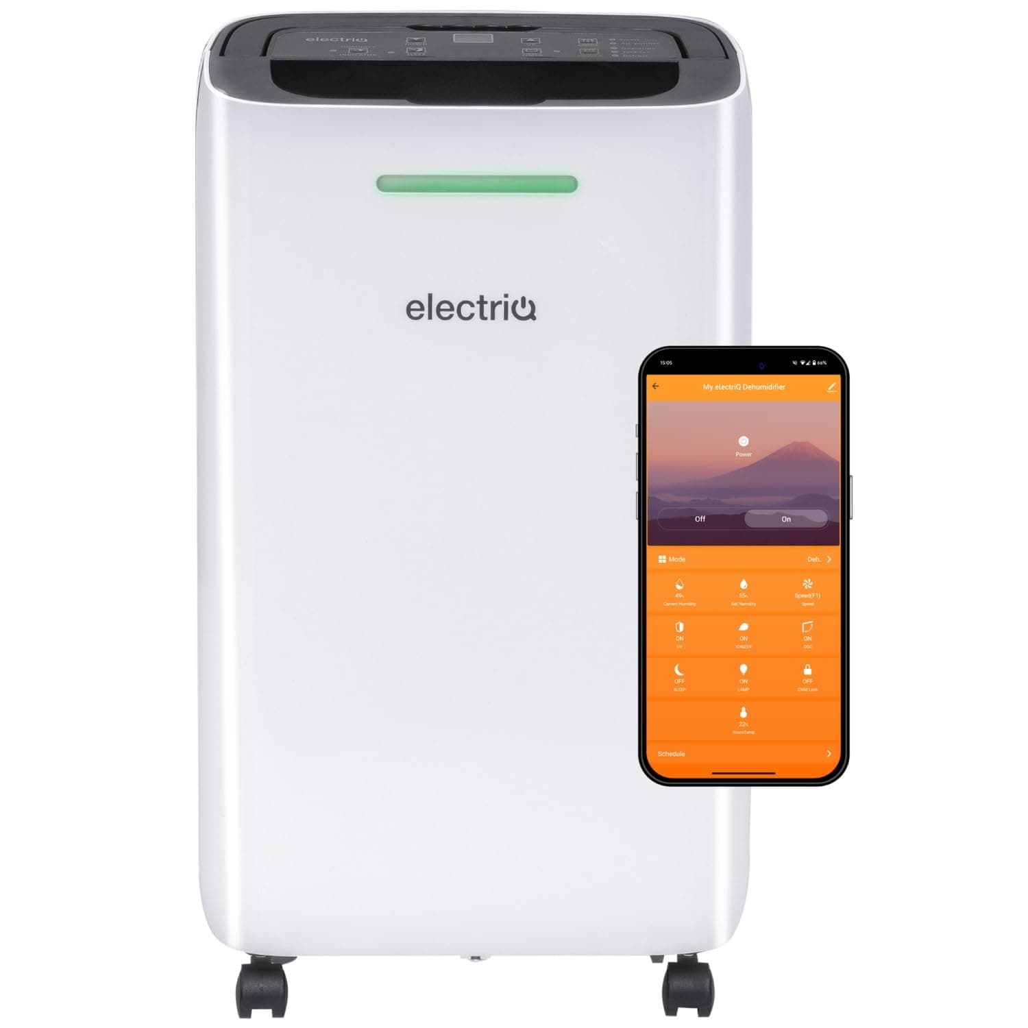 electriQ 12 Litre Smart WiFi Dehumidifier and Air Purifier with Digital Humidistat