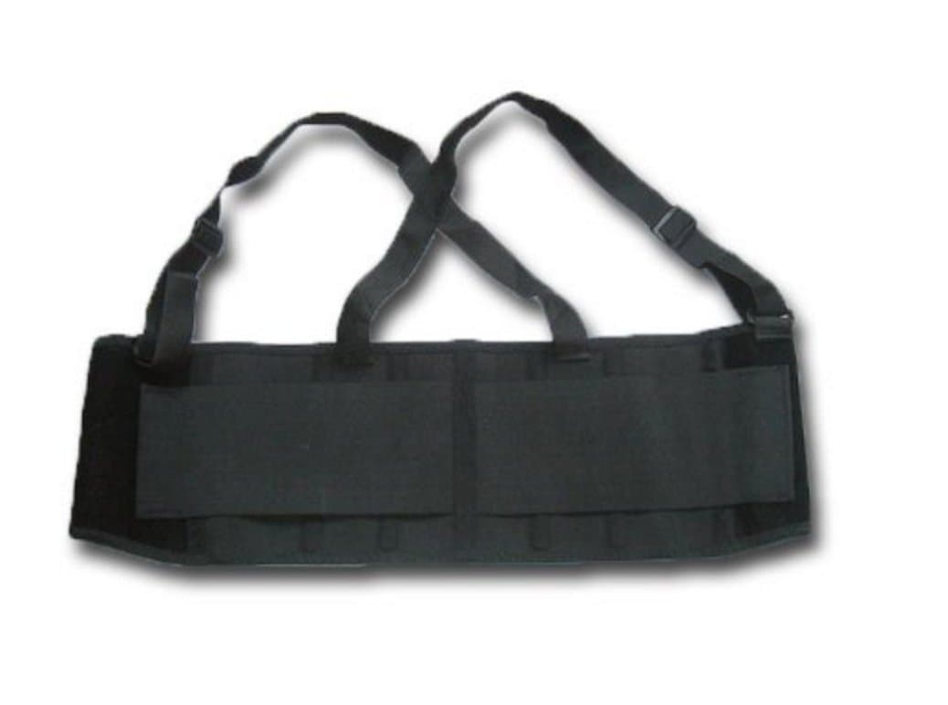 American Safety Care Black Elastic Back Support Belt with Suspenders, XXL - 49 - 54 In