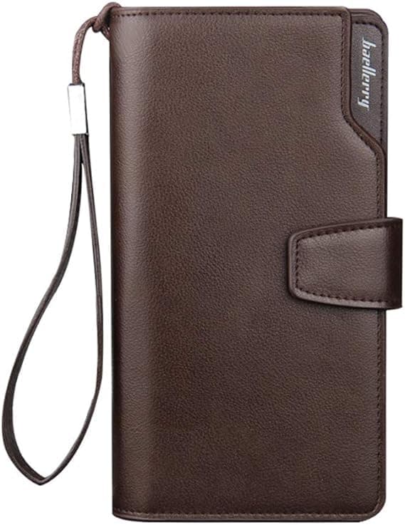 Baellerry Men Business Casual Long Paragraph Wallet Phone Package Multifunction Hand Bag Korean Version Long Wallet (Brown)