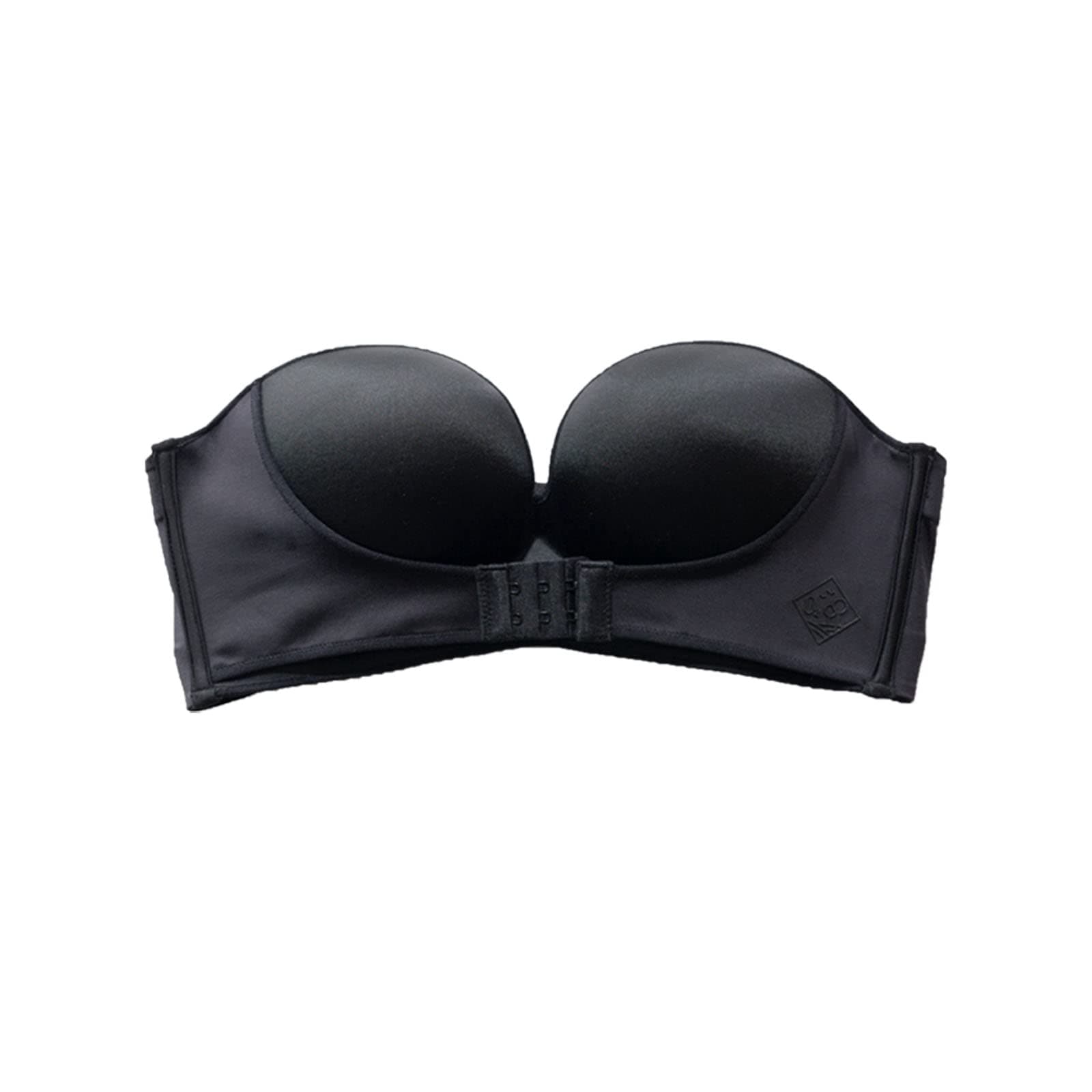 Movort Push Up Comfort Bra, Strapless Pushup Bras Front Buckle Lift Bra Strapless Front Buckle Bra