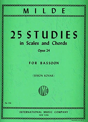 Milde: 25 Studies in Scales and Chords, Opus 24 - For Bassoon