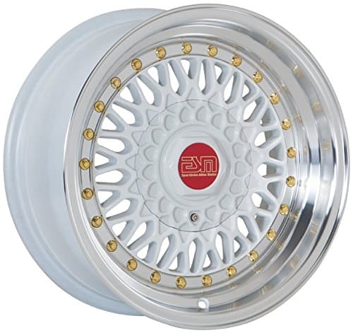 ESM-002R Wheels Rims White Machined Lip 15x8 15" 4x100 5x100 +15 cb 57.1 ESM Wheels