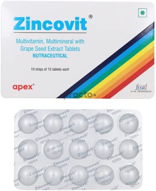 KRISTINA ZINCOVIT MULTIVITAMIN Pack of 2 Strips (30 Tablets)