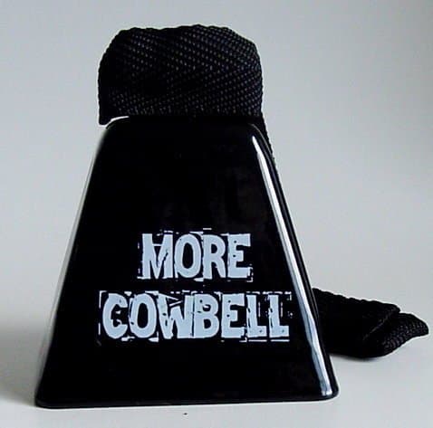 Mae BellsMORE Cowbell: 3-1/2" high bell with printed MORE Cowbell SNL Skit