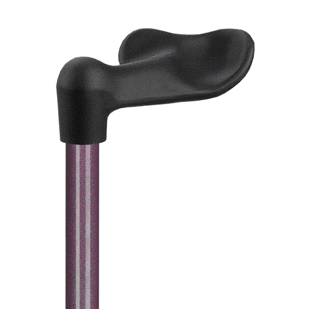 Walking Stick - Fischer Grip (Right Handed Soft Touch, Metallic Aubergine)
