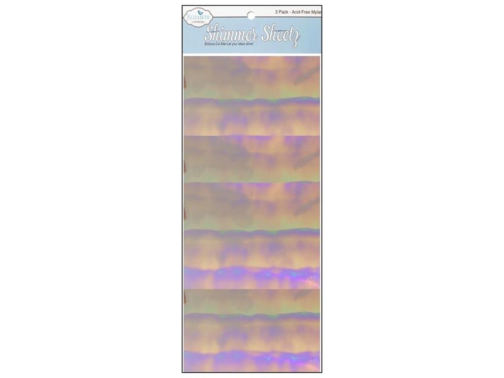 Elizabeth Craft Designs Mylar Shimmer Sheetz, 5 by 12-Inch, Australian Opal Gemstone, 3 Per Package