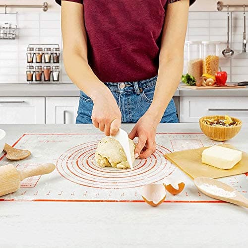Silicone Baking Mats Cooking Set-2 Baking Pastry Mats Extra Large Silicone Sheets Liners with Measurements for Rolling Dough Non-stick Non-slip Heath Resistant