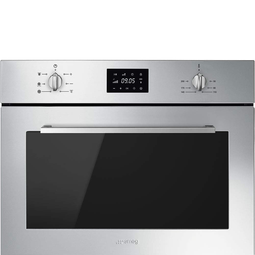 Smeg SF4400MCX A Rated Built-In Electric Single Oven - Silver Glass