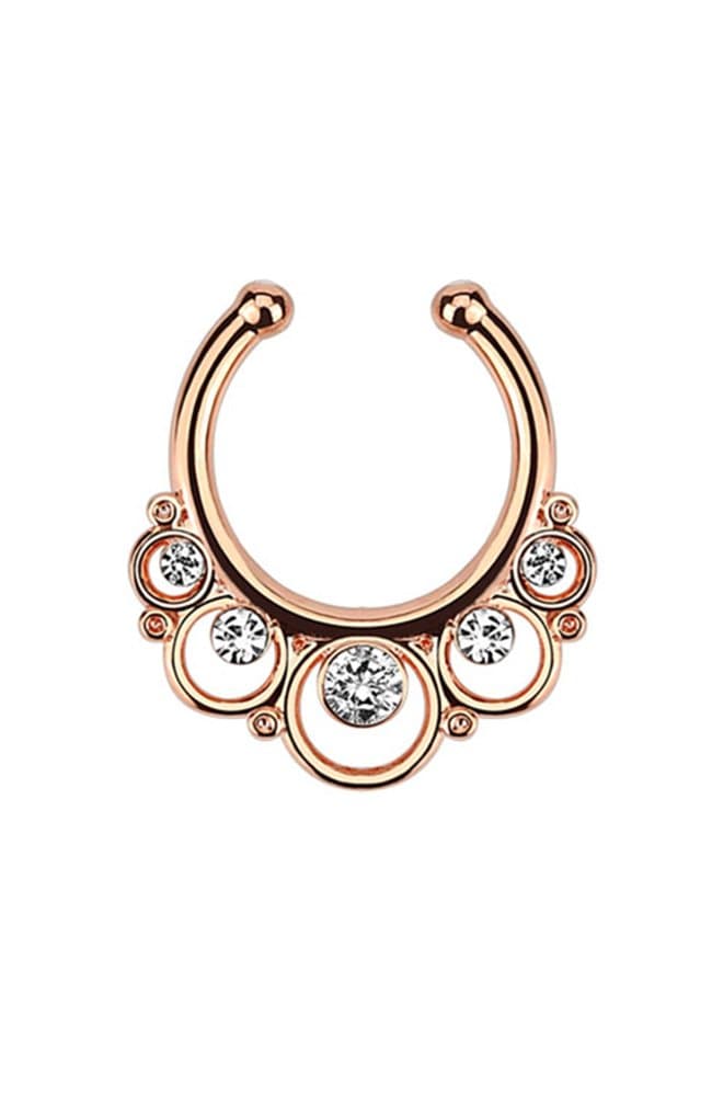 Fake Septum Clicker Clip On Non Piercing Nose Ring Hoop Choose Your Color