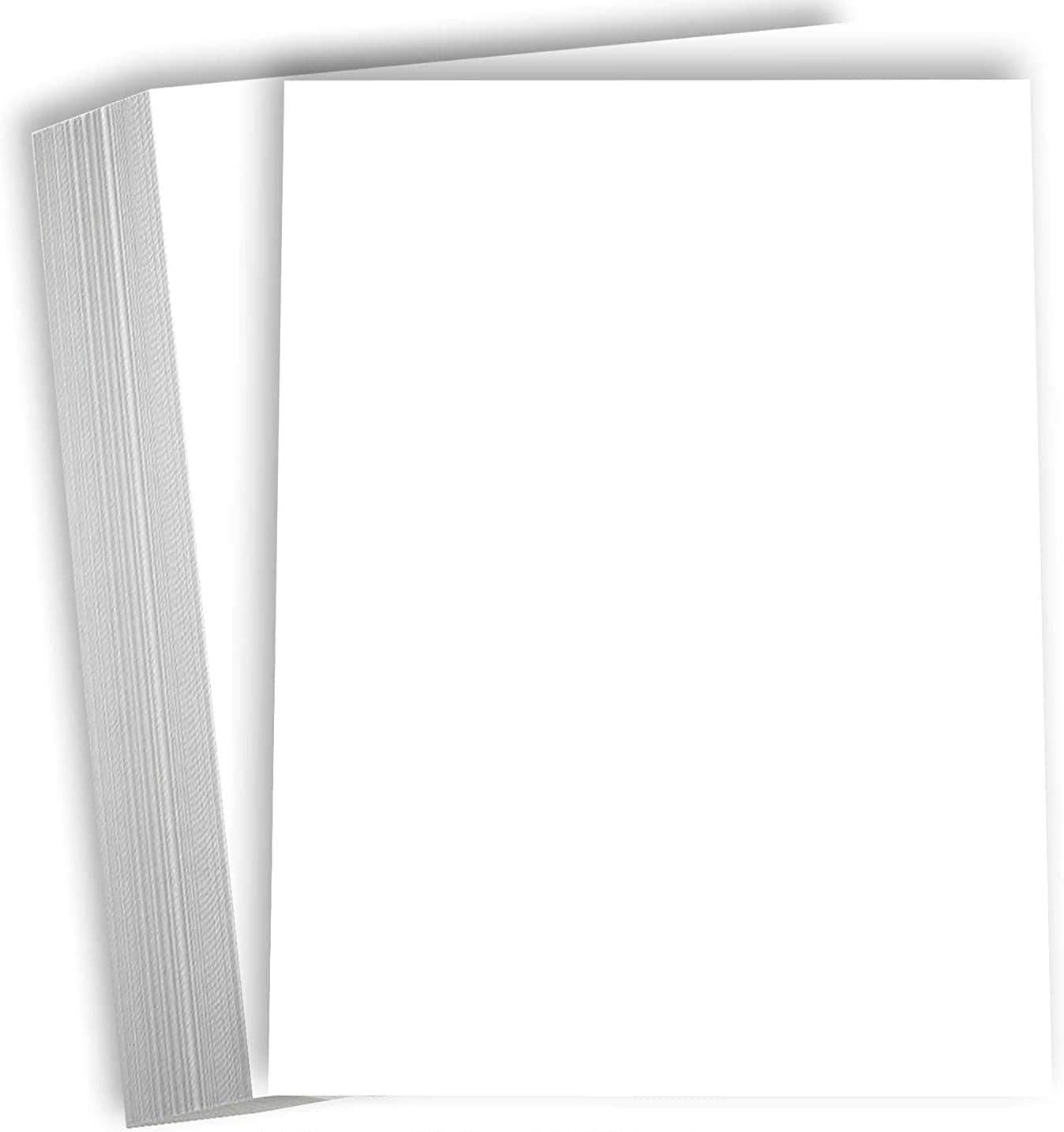Hamilco White Cardstock Thick Paper 8 .5 x 27.9 cm Blank Heavy Weight lb Cover Card Stock 50 Pack white