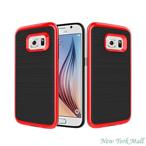 S7 case, Galaxy S7 case.New York Mall[Drawing Series] [Drop Protection] TPU + PC Hybrid Cover Curved Bumper Lightweight Cover for Samsung galaxy S7 (Red)