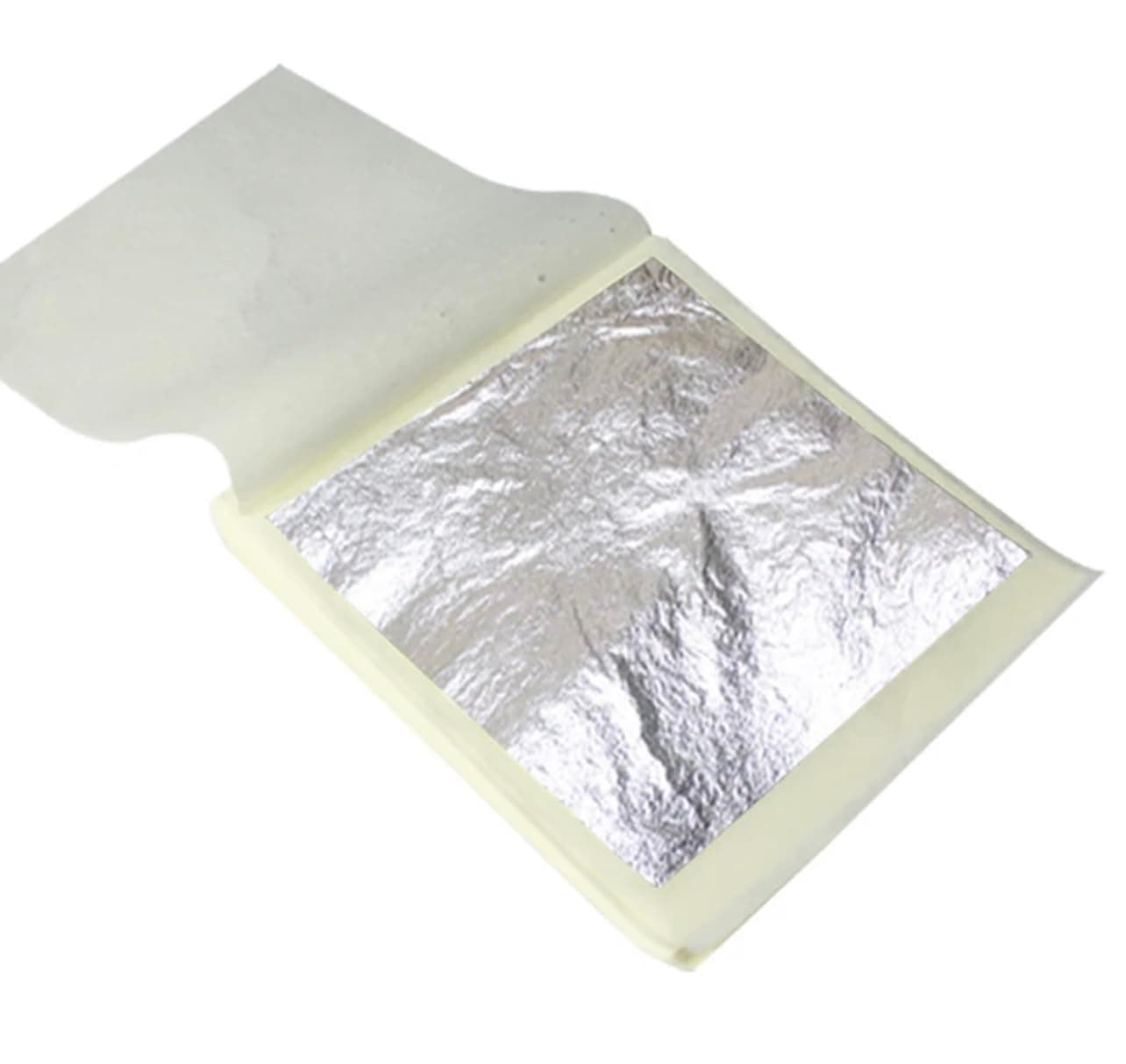 Edible Silver Leaf/Leaves Varakh 99.99% Purity, FSSAI Certified Edible Silver Varakh for Indian Sweets,Bakery and Beauty (Pack of 1, 75 Leaves)