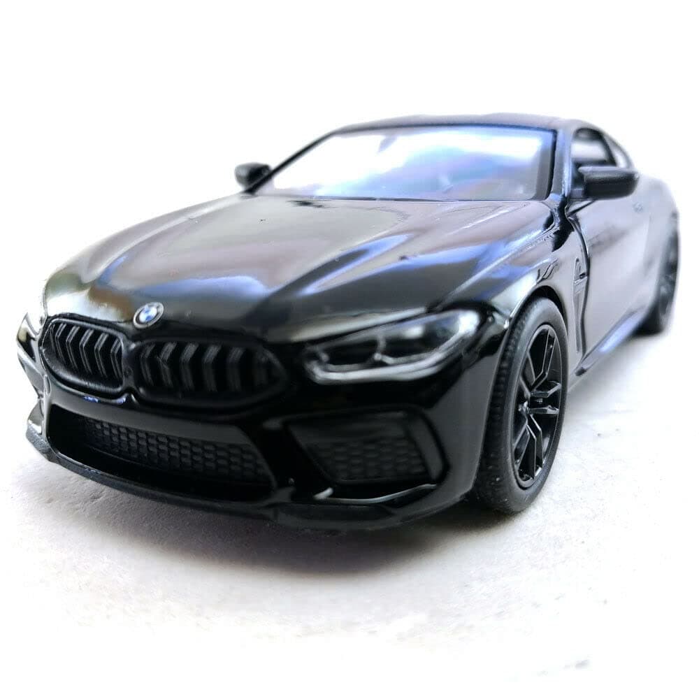 BMW M8 Competition Black Red 5" 1:36 Scale Die Cast Metal Model Toy Car w/Pullback Action