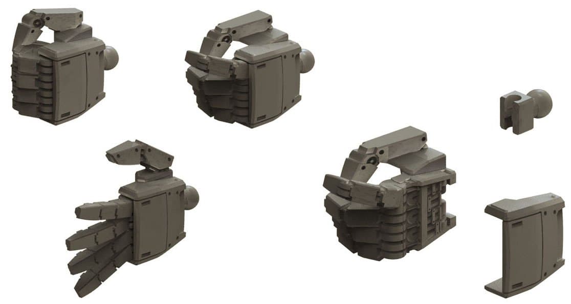 Builders part MS hand 01 (federal system, color mechanic) 1 / 100 scale by Bandai