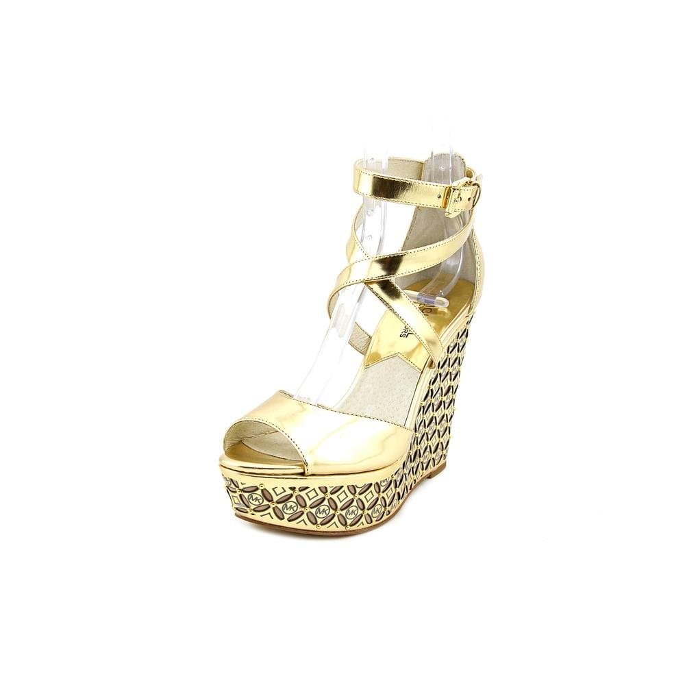 MICHAEL Michael Kors Gabriella Wedges in Gold (Size 8)