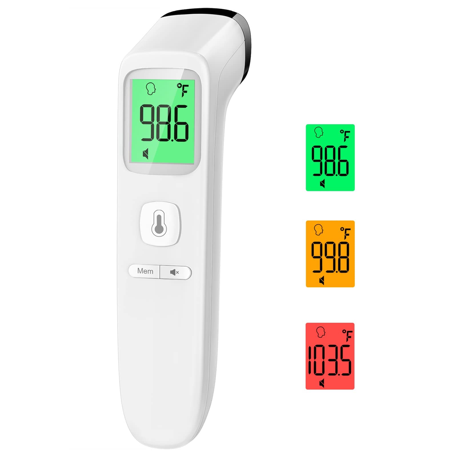 Goodbaby - Non-contact infrared fever thermometer for babies and adults with fever alarm, LCD display and memory function