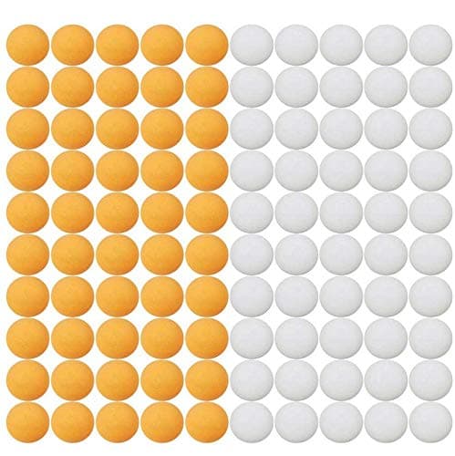 Table Tennis Balls, 100 Counts 1 Star 40 mm Ping Pong Balls, New Material Table Balls, Orange & White