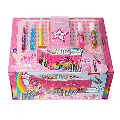 JoJo Siwa Arts & Crafts Treasure Box - 1LB Keepsake Box Packed with Rhinestones,Stationery, Stickers + More