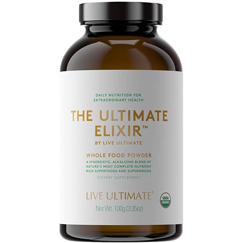 Live Ultimate Elixir USDA Certified Whole Food Powder - Natural and Organic Superfood Antioxidant and Energy Booster – The Evolution of The MultiVitamin™ - 100 G Travel Size 10 day supply