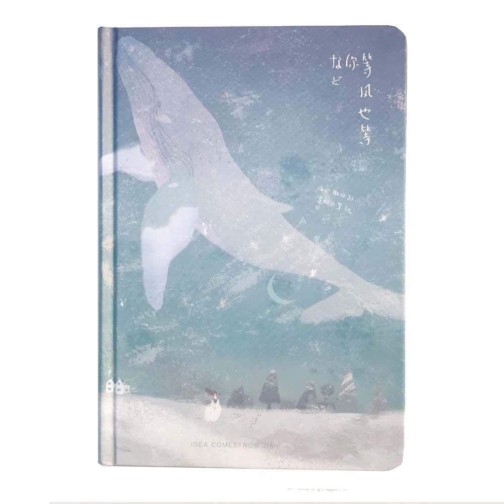 Siixu Whale Pattern Notebooks (5.3"x7.5", Blue)