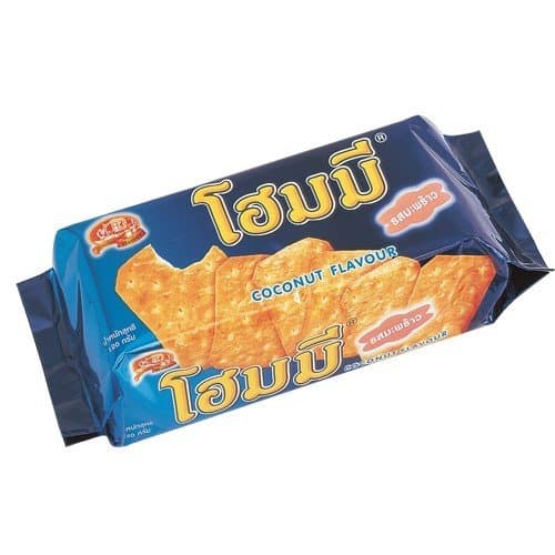 Homey Coconut Flavor Crackers Biscuit 120g.