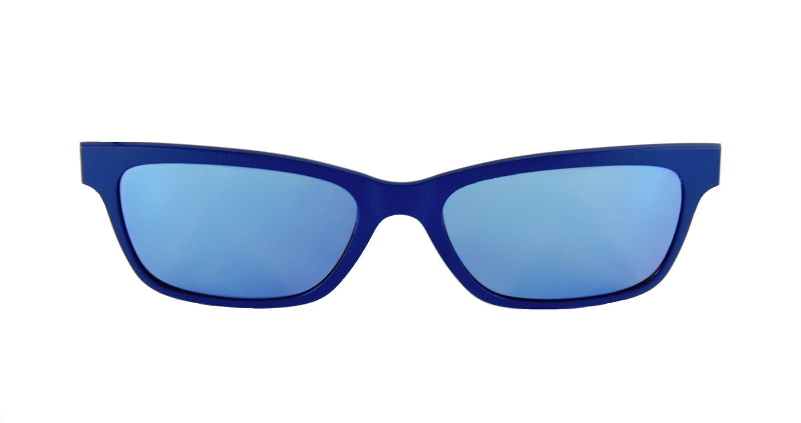 Rainbow safety Eyeglasses MagClip Optical Frame with Sunglasses Magnetic Clip-On Polarized (Clip Blue Mirror)