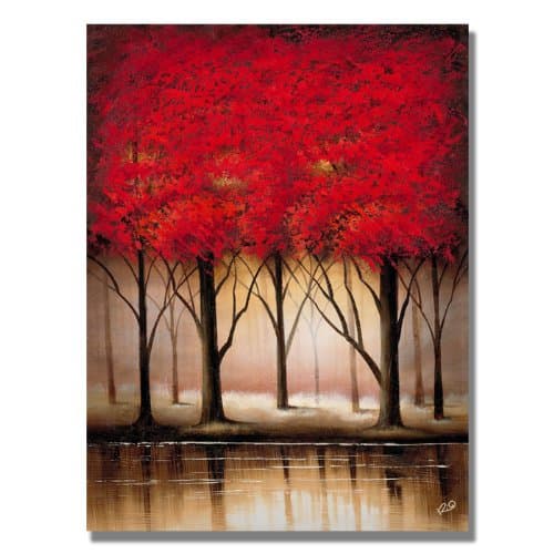 Serenade in Red by Master's Art, 24x32-Inch Canvas Wall Art