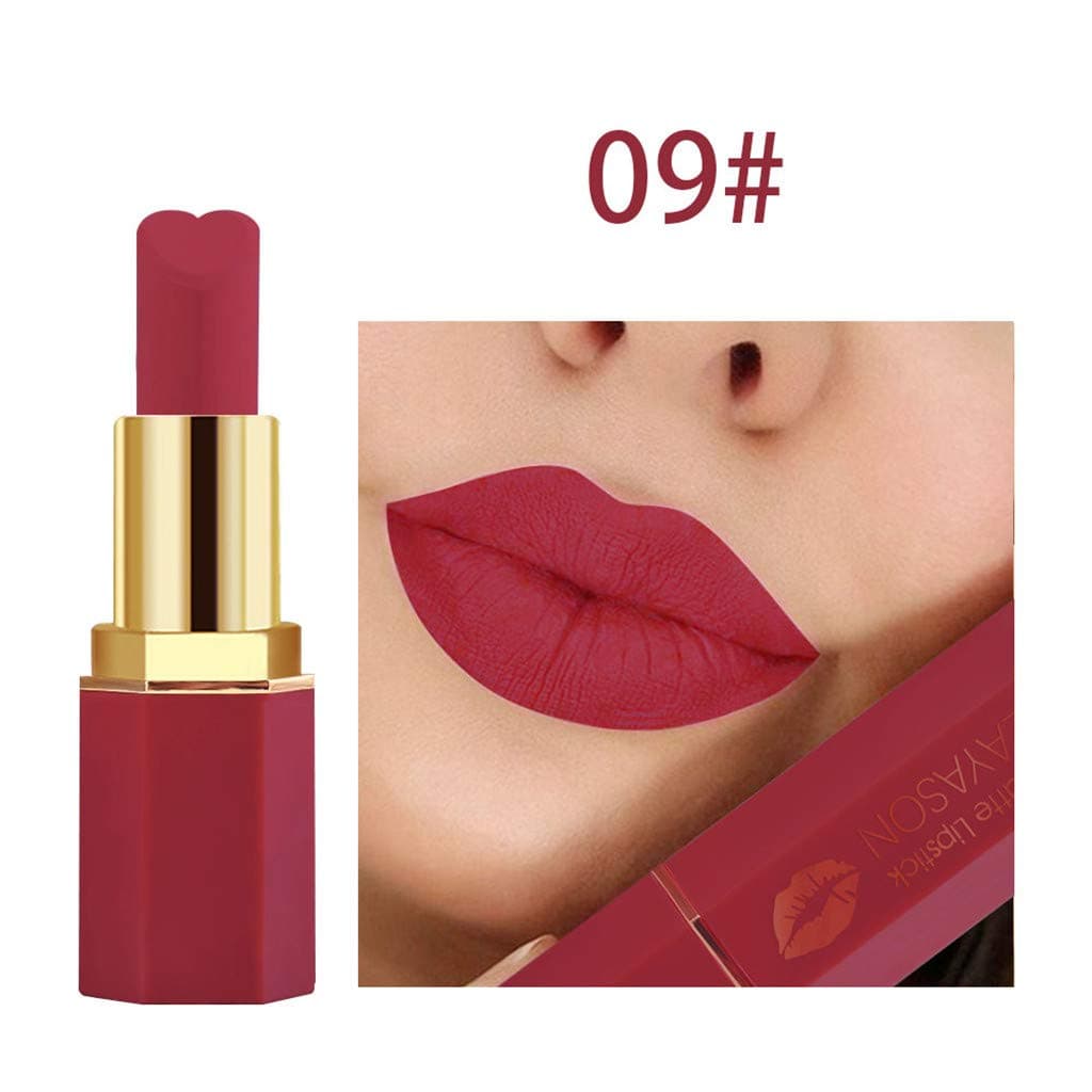 SMILEQ Beauty Cosmetics Matte And Pumpkin Color Bean Paste Lip Solid Gloss Lipstick Long Last
