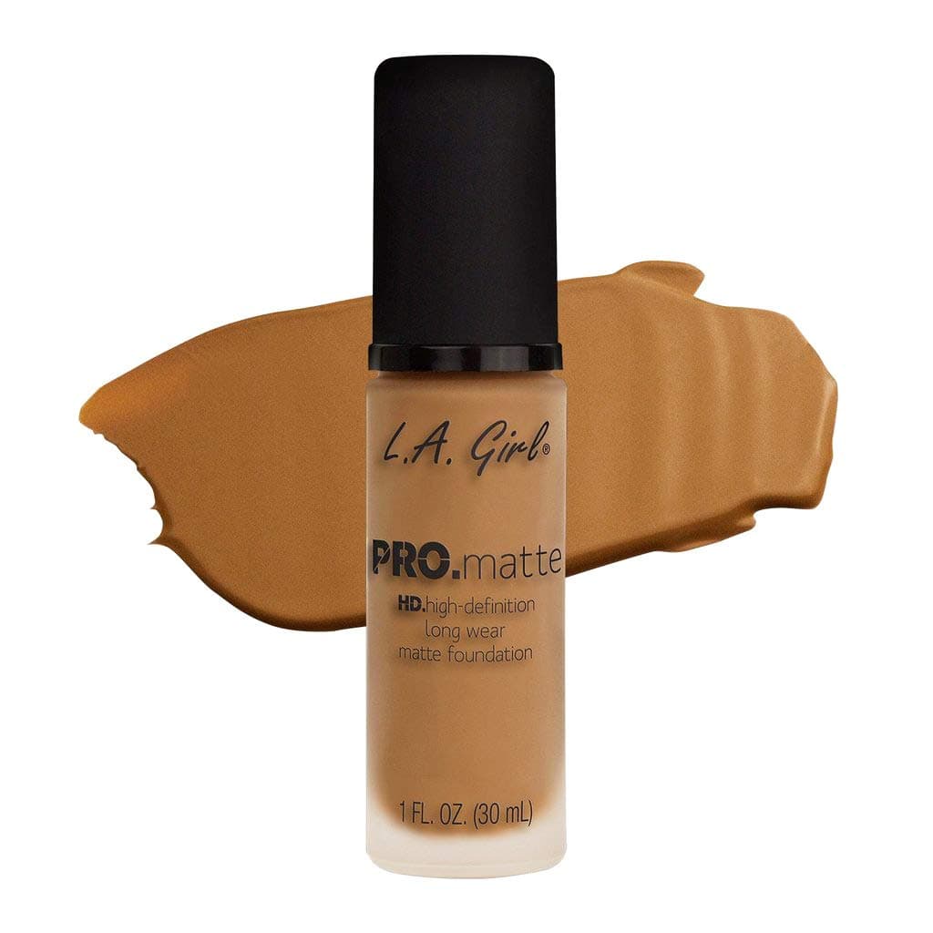 LA Girl PRO matte HD highdefinition long wear matte foundation (GLM681 Caramel), Assortment (LAX-GLM681-A)