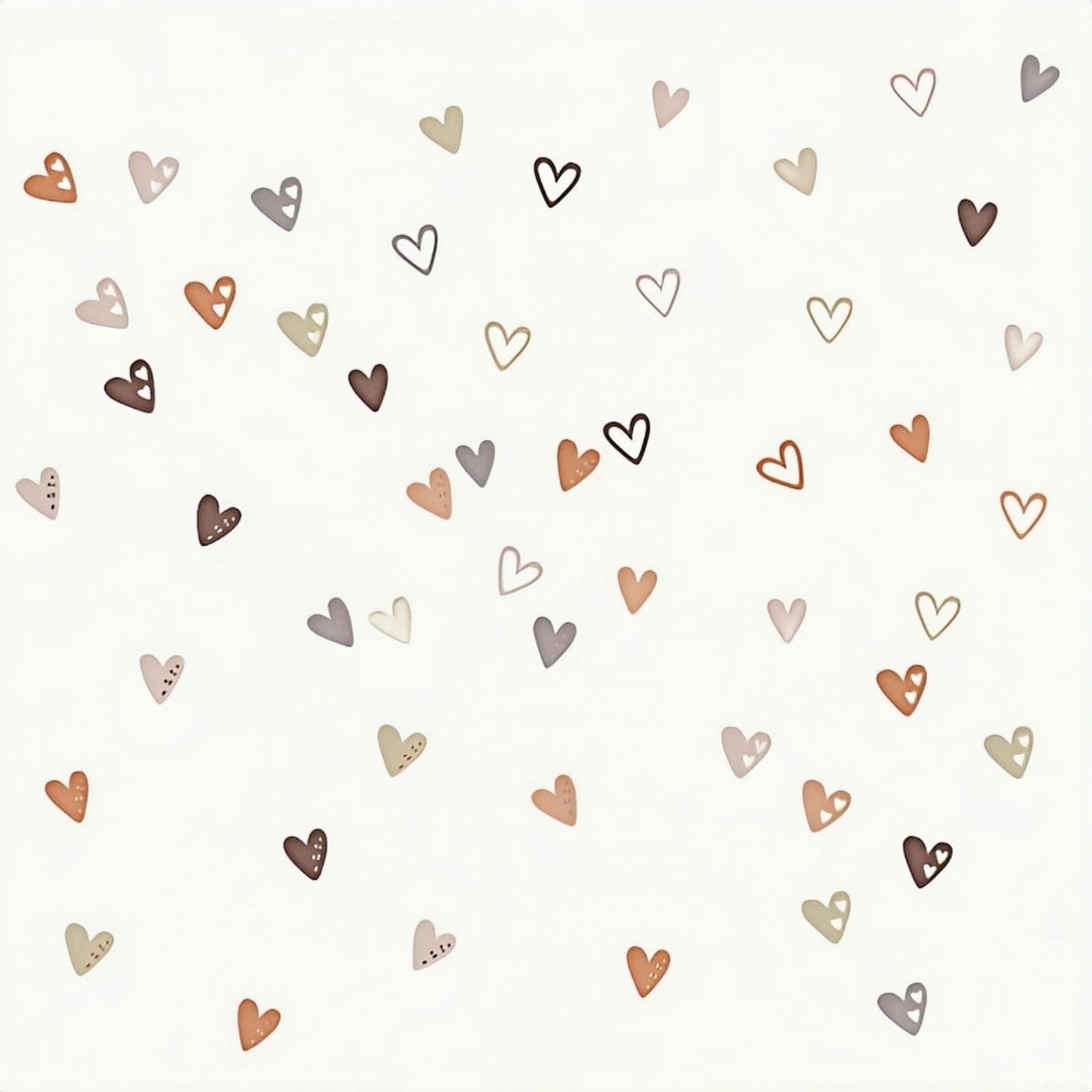 Heart Wall Decor Stickers 8 Sheets Colourful Heart Wall Decal, 4 Kinds Heart Wall Stickers for Girls Boys Baby Bedroom Nursery Wall Decor