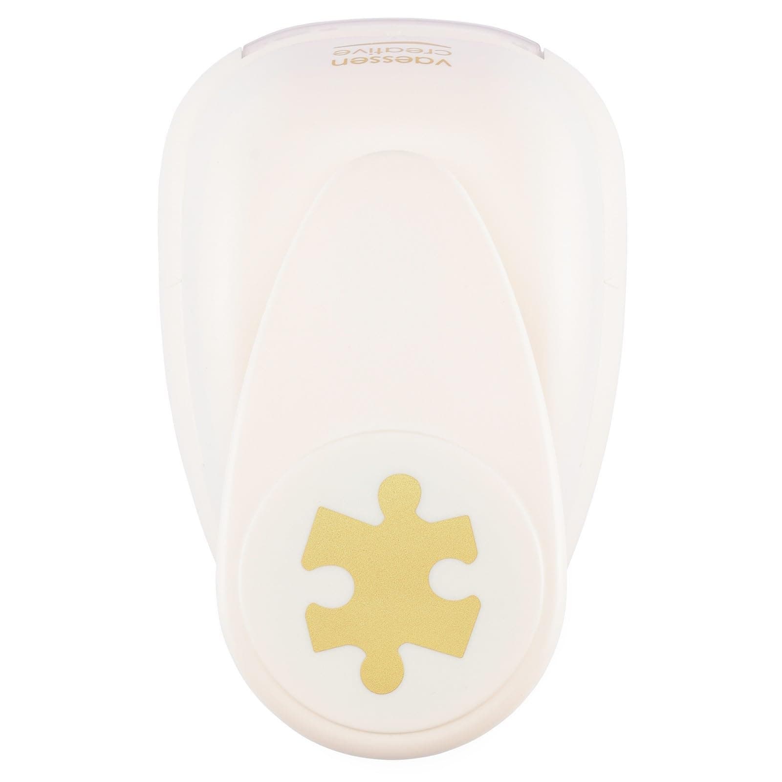 Vaessen Creative Craft Paper Punch - Puzzle Piece - 3,9 x 4,9 cm - Circle Cutter for Crafting and Card Making