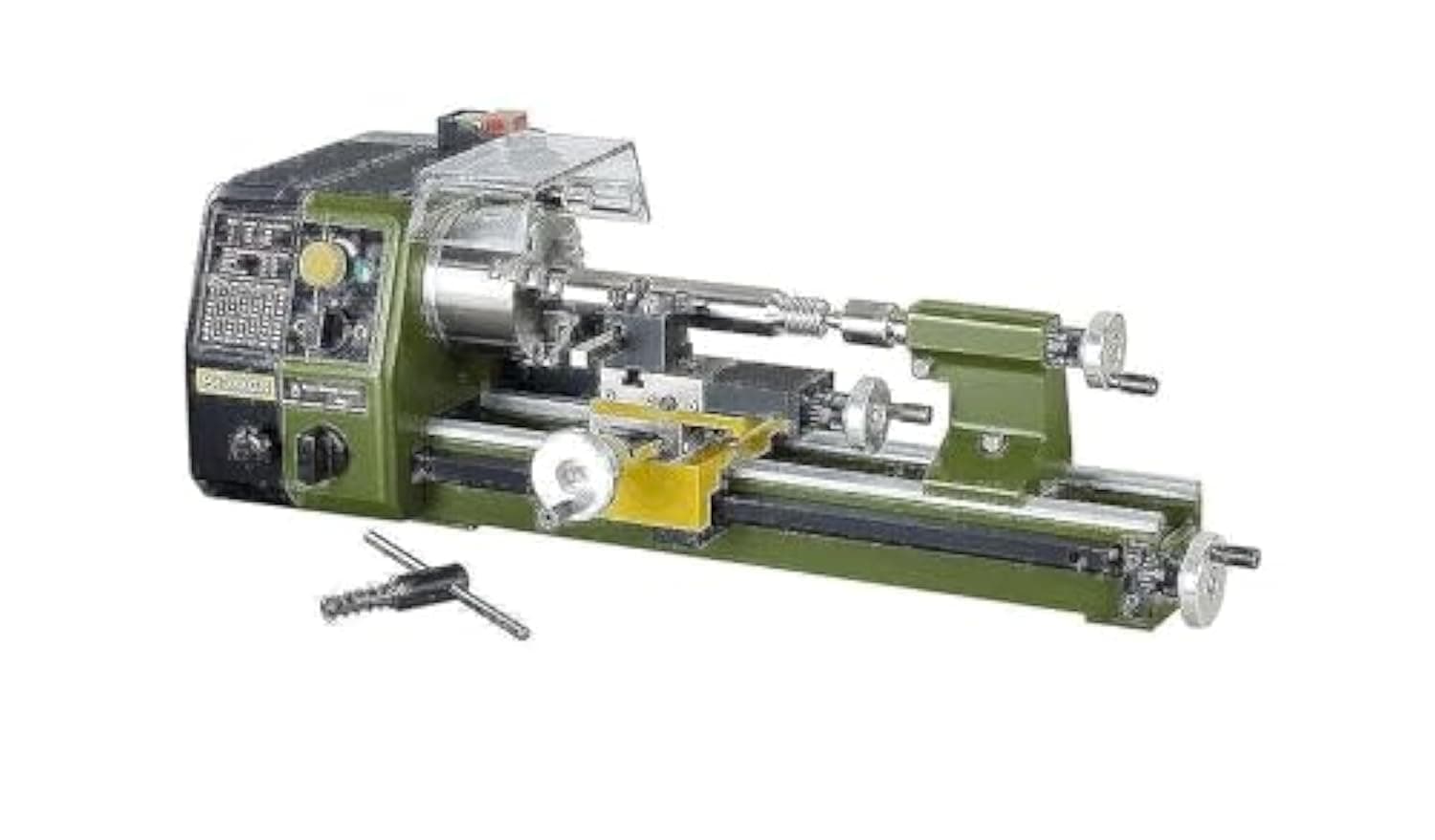 Precision Lathe PD250/E, High-Quality Lathe for Steel, Brass and Aluminium Machining, Max. 250 mm Workpiece Length, Item No. 24002, 560 x 270 x 170