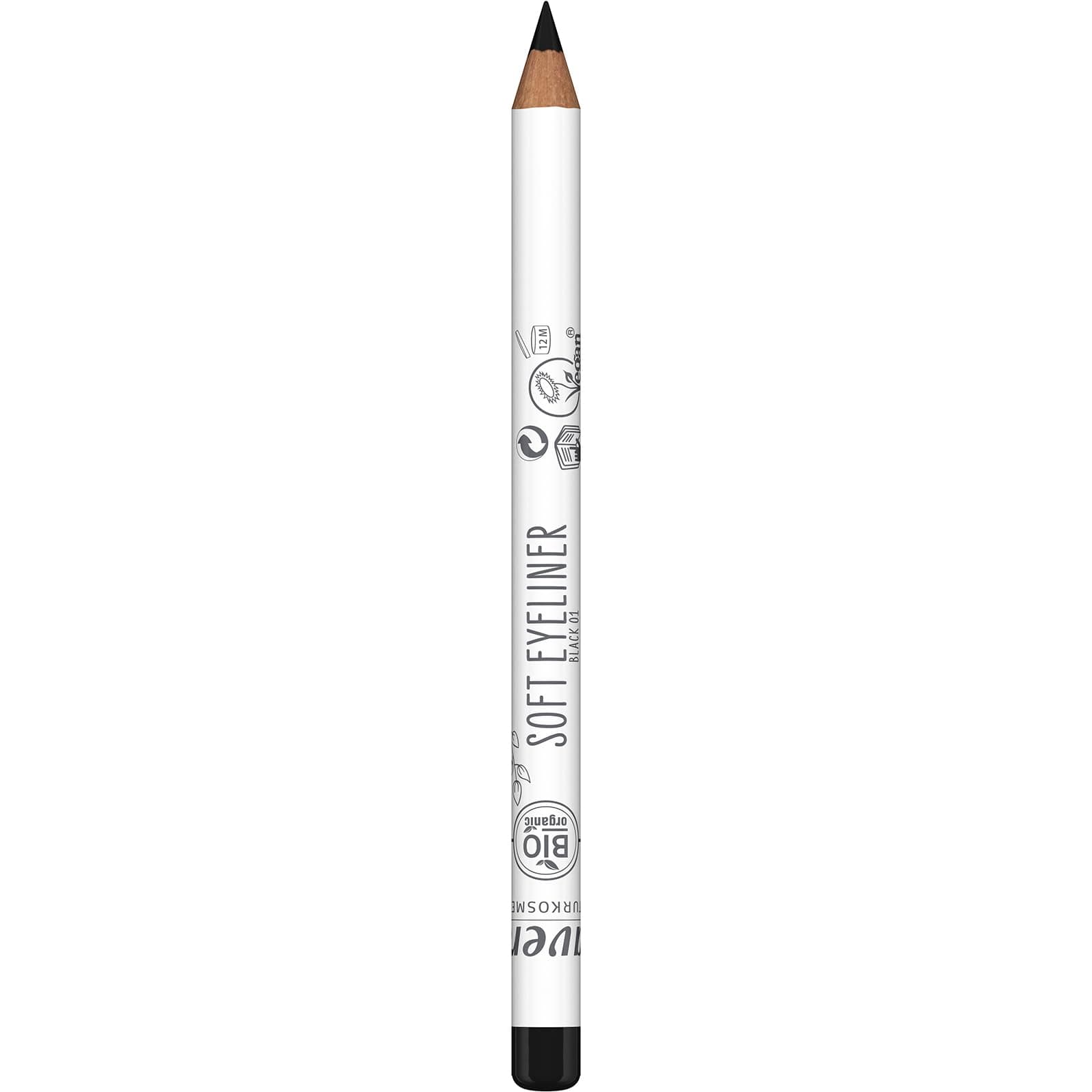 lavera Soft Eyeliner -Black 01 - natural cosmetics - Comfortable application - Free from silicones, free from mineral oil - Vegans - Organic jojoba oil & Organic sunflower oil - 1,14g